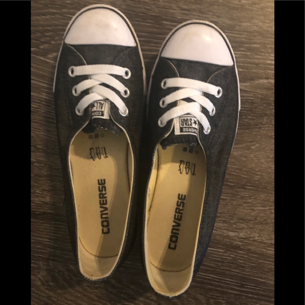 Ballet black like new converse